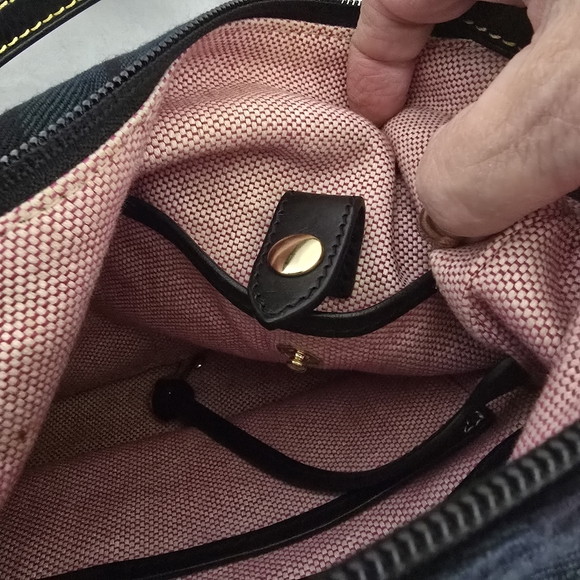 Dooney & Bourke Navy Green Plaid Tartan Bag Purse & Authentic paper - Picture 11 of 13